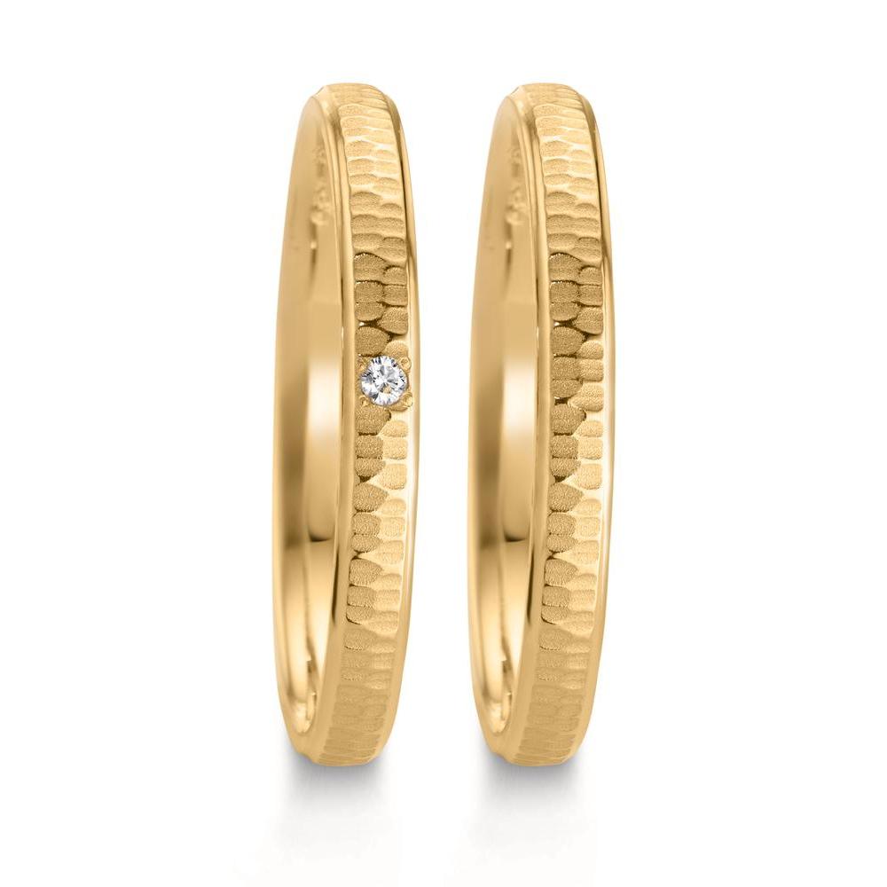 Partnerring 750/18 K Gelbgold Diamant 0.014 ct, w-si