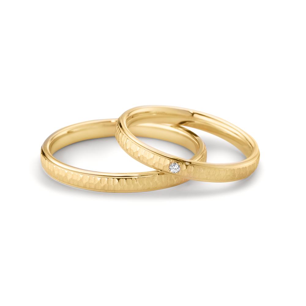 Partnerring 750/18 K Gelbgold Diamant 0.014 ct, w-si